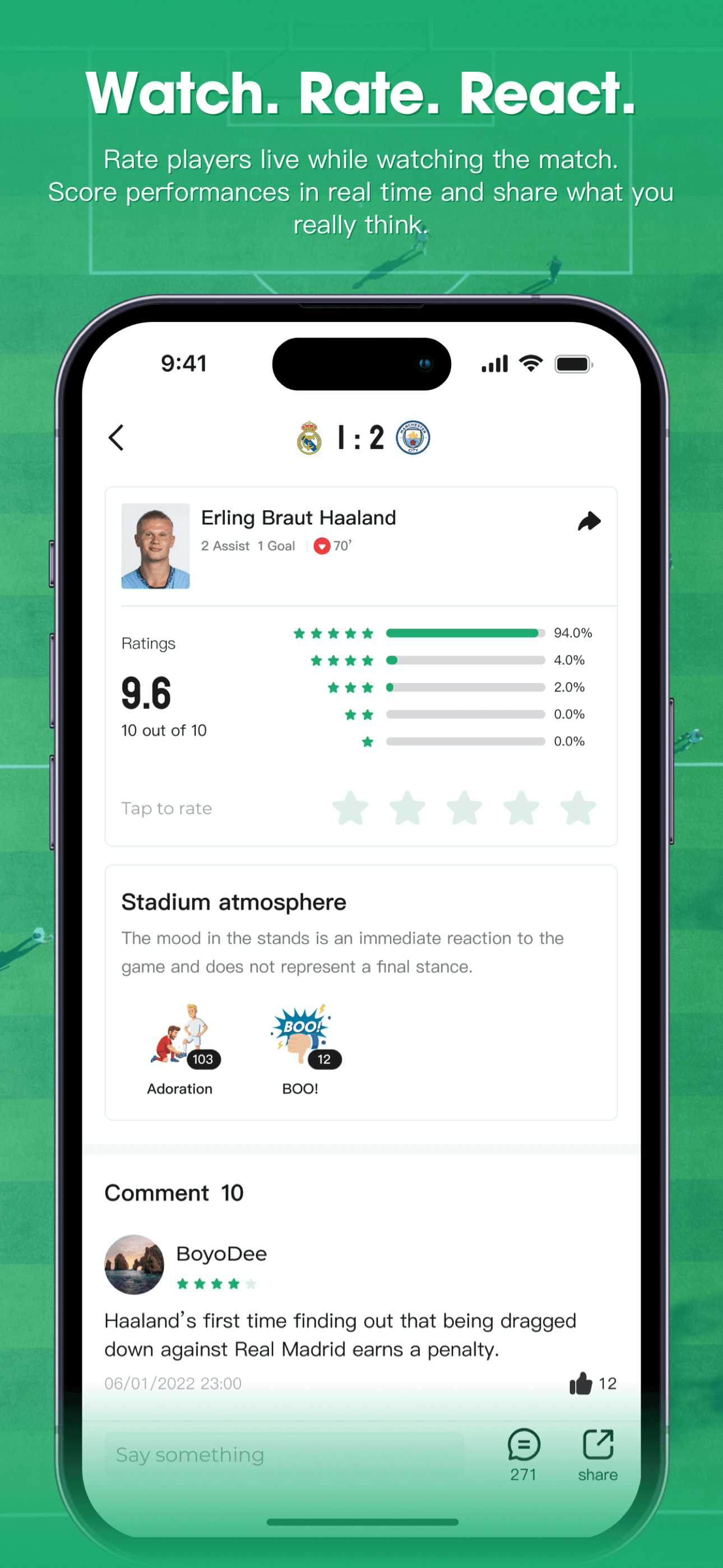 Player Rating Interface
